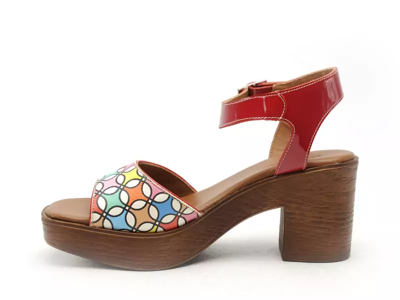 Nemonic 2371 Rouge Sandales à Talons Femme