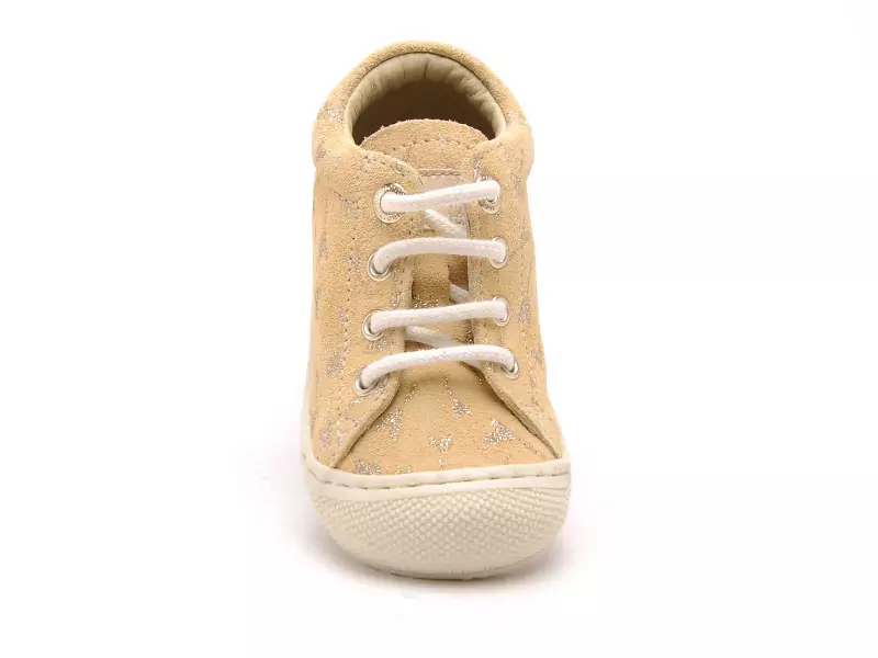 Naturino 0E13 NATURINO COCOON SUEDE PR.GLITTER FLOWER Jaune Bébé Fille