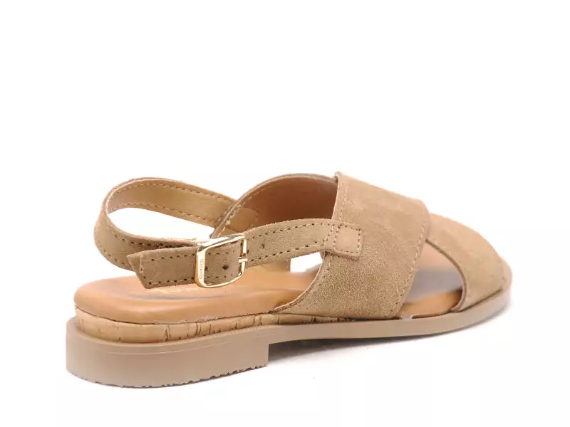 Tamaris 28102 44 Marron Sandales Plates Femme