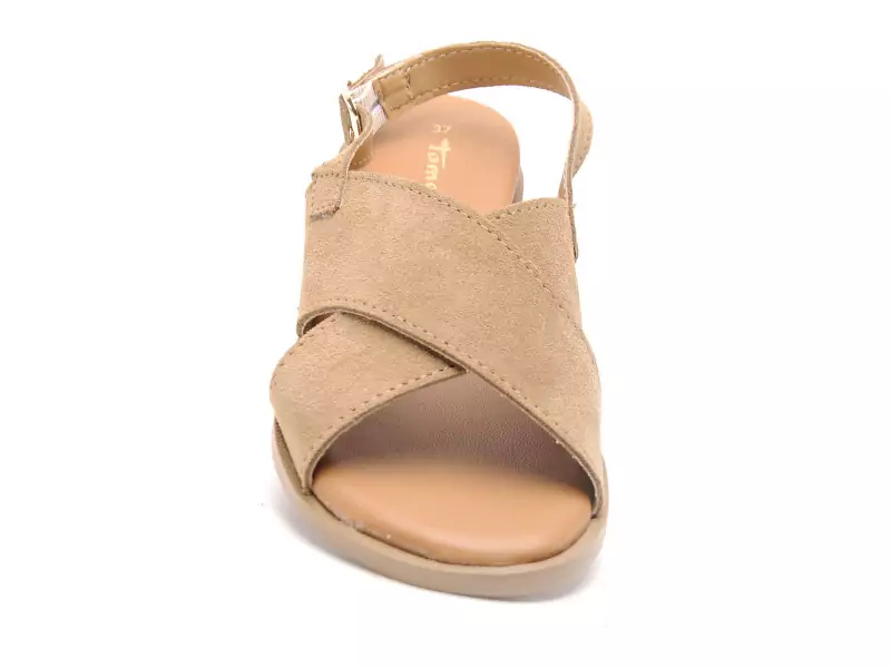 Tamaris 28102 44 Marron Sandales Plates Femme