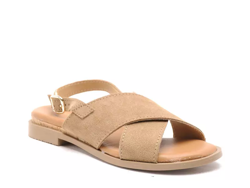 Tamaris 28102 44 Marron Sandales Plates Femme