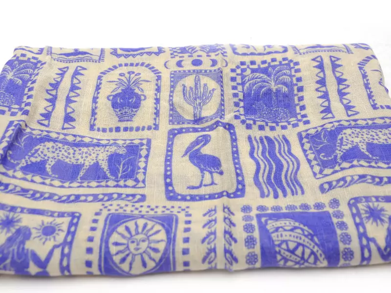  FOULARD PCMIRANDI SQUARE SCARF BC Bleu Foulards - Echarpes Femme