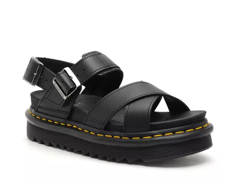 Dr Martens VOSS II Noir Sandales à Talons Femme