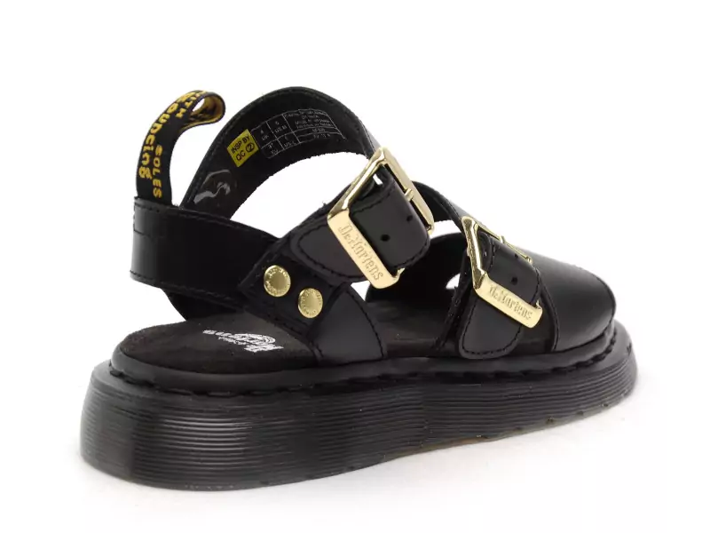 Dr Martens GRYPHON STRAP SANDAL Noir Sandales Plates Femme