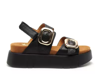 USUFI Noir Sandales à Talons Femme