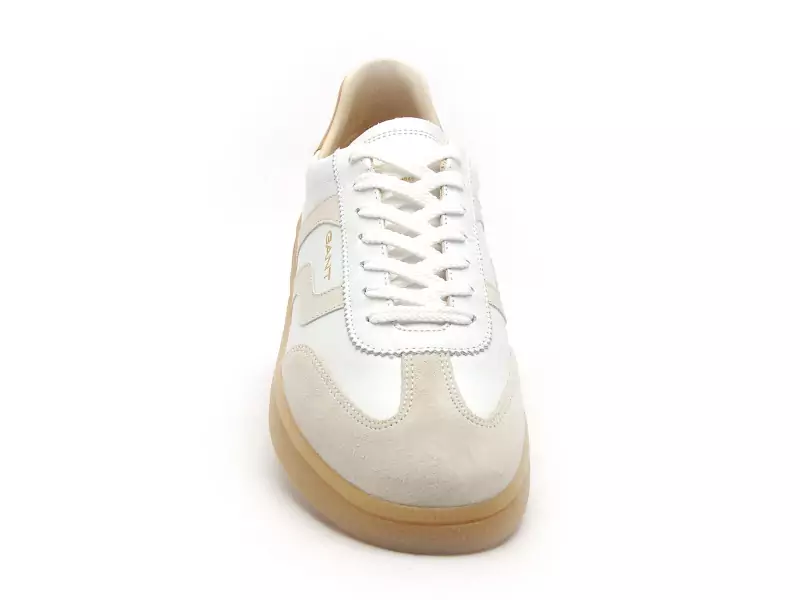 Gant CUZMO CUIR Blanc Baskets Basses Homme