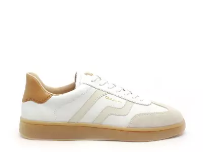 CUZMO CUIR Blanc Baskets Basses Homme