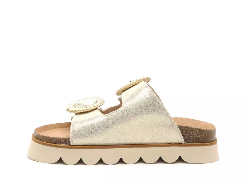 No Name SANDY SLAPE Or Mules et Sabots à Talons Femme