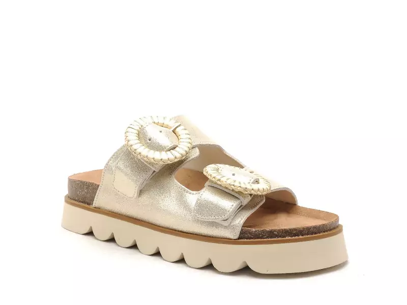 No Name SANDY SLAPE Or Mules et Sabots à Talons Femme