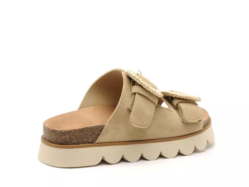 No Name SANDY SLAPE Beige Mules et Sabots à Talons Femme