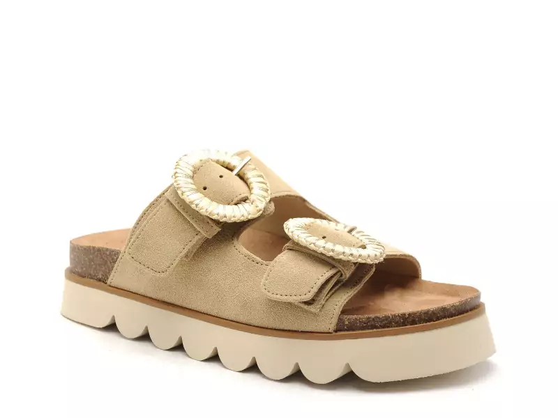 No Name SANDY SLAPE Beige Mules et Sabots à Talons Femme