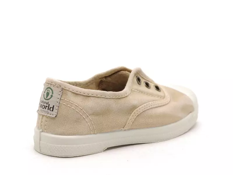 Natural World 470E Beige Baskets Basses Garçon