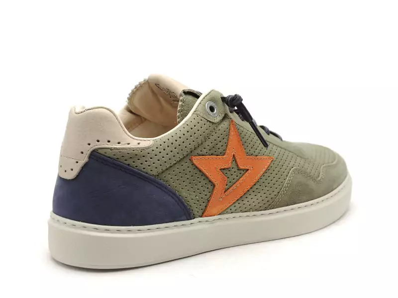 Cetti C1410 Kaki Baskets Basses Homme