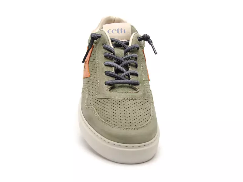 Cetti C1410 Kaki Baskets Basses Homme