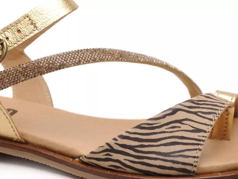 Minka BERENICE Or Sandales Plates Femme