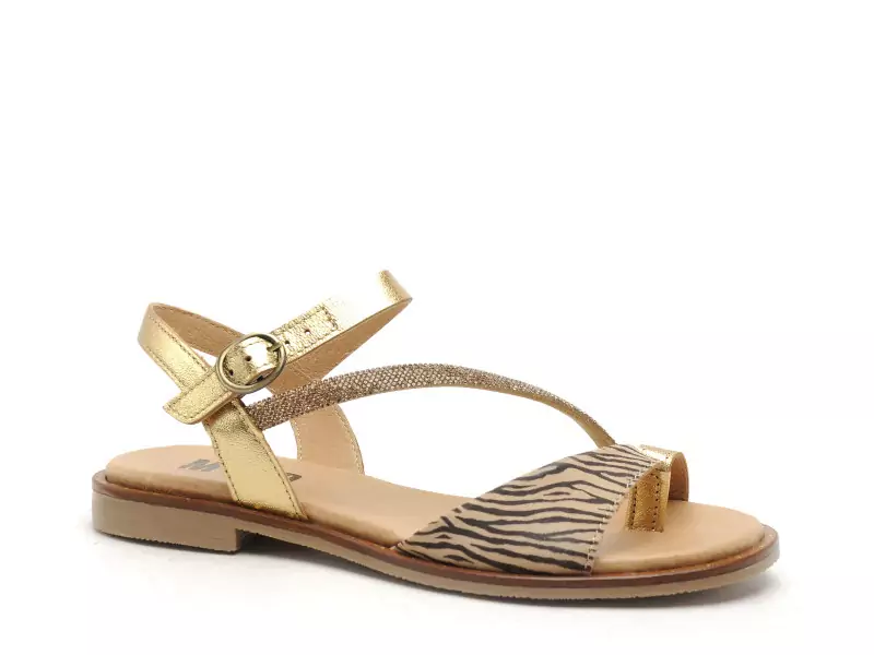 Minka BERENICE Or Sandales Plates Femme