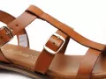  11616 Marron Sandales Plates Femme