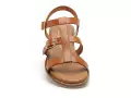  11616 Marron Sandales Plates Femme