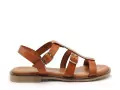  11616 Marron Sandales Plates Femme