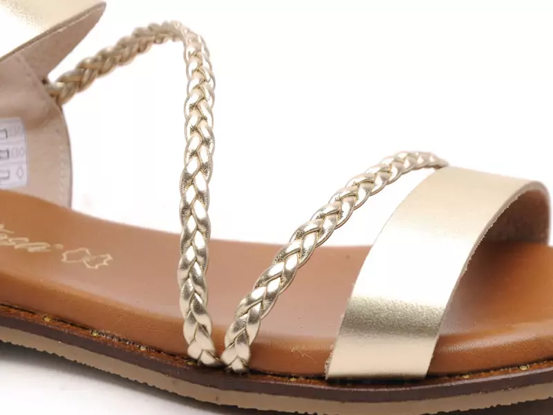  11741 Or Sandales Plates Femme