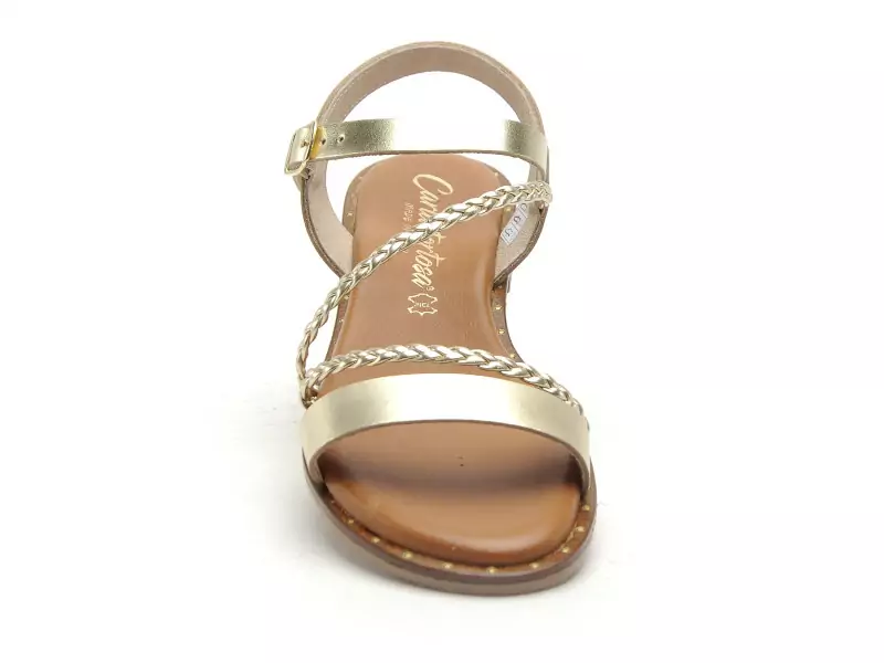  11741 Or Sandales Plates Femme