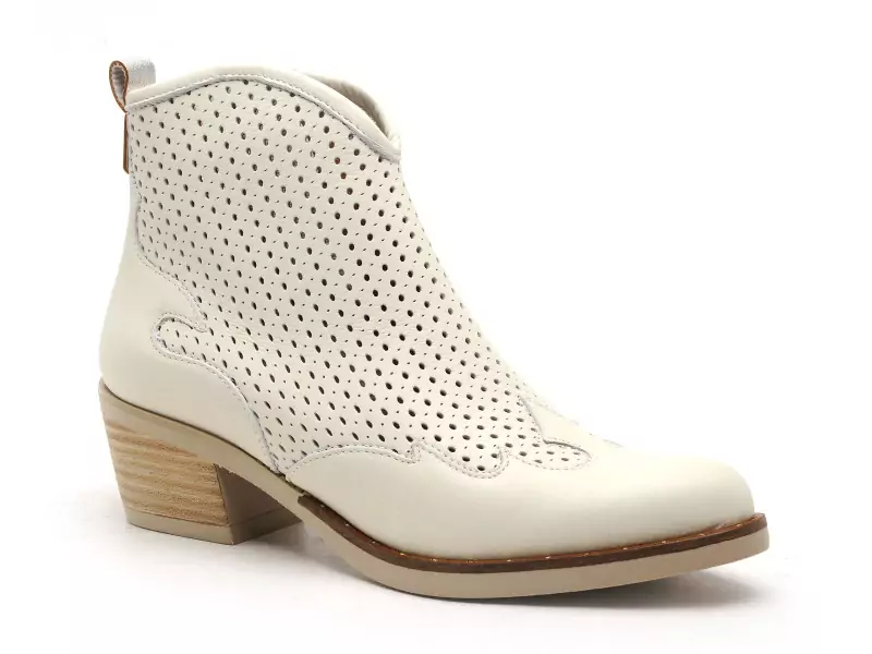 Minka ASIATO Blanc Boots et Bottines à Talons Femme
