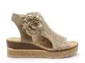 Rieker 63791 Beige Sandales à Talons Femme