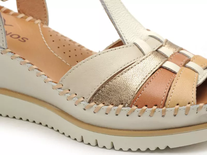 Pikolinos AGUA DULCE W3Z1836 Beige Sandales à Talons Femme