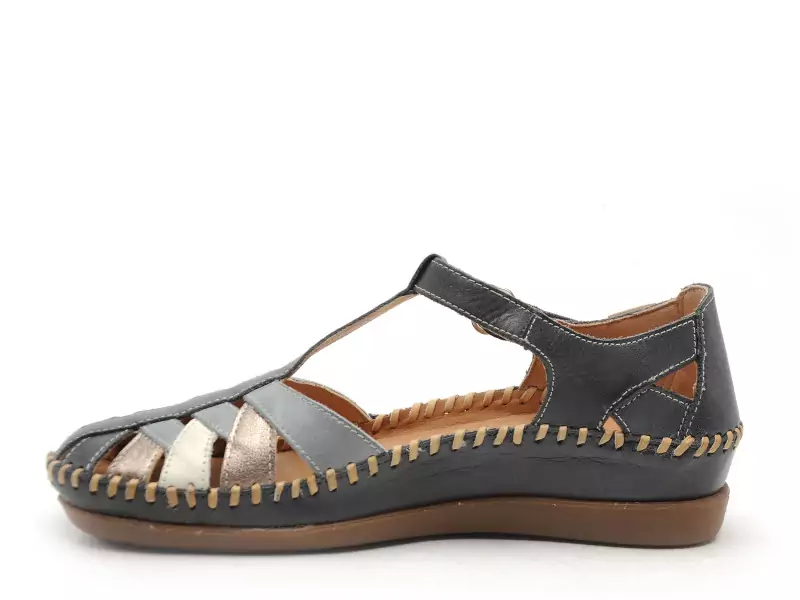 Pikolinos CADAQUES W8K0705 C1 Bleu Sandales Plates Femme