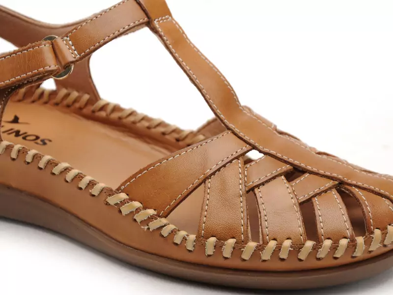 Pikolinos CADAQUES W8K0705 Marron Sandales Plates Femme