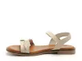  11735 Beige Sandales Plates Femme