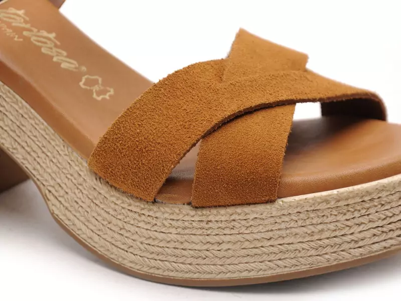  32624 Marron Sandales à Talons Femme