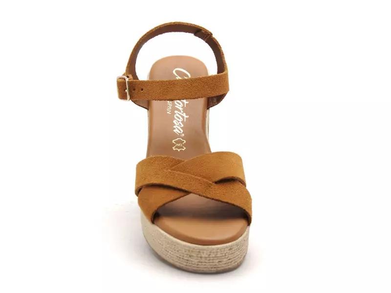  32624 Marron Sandales à Talons Femme