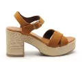  32624 Marron Sandales à Talons Femme