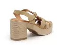  32563 Beige Sandales à Talons Femme