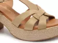  32563 Beige Sandales à Talons Femme