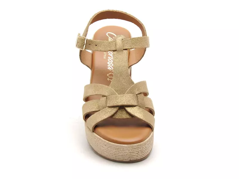  32563 Beige Sandales à Talons Femme