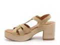  32563 Beige Sandales à Talons Femme