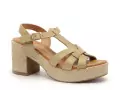 32563 Beige Sandales à Talons Femme