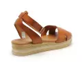  14749 Marron Sandales Plates Femme