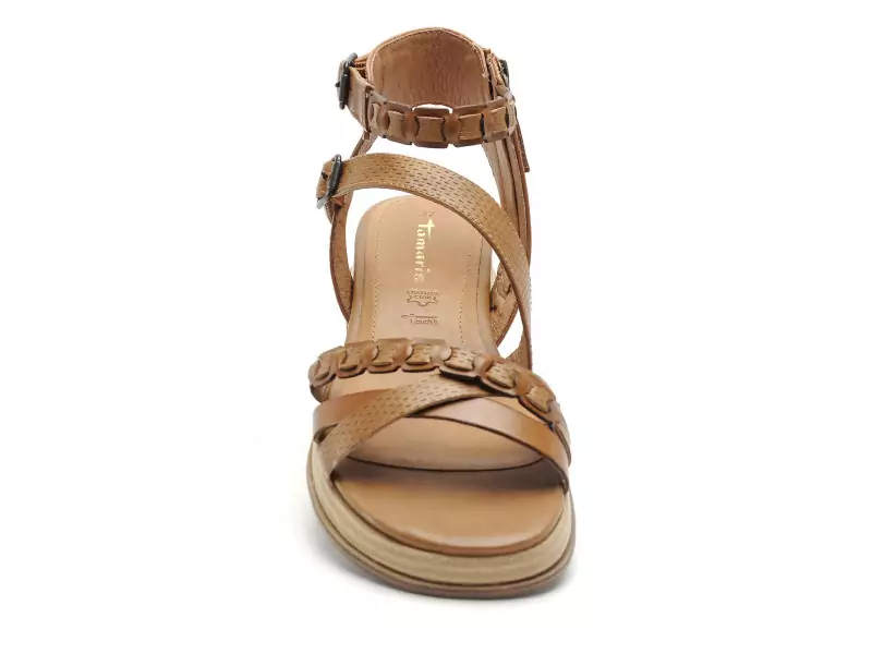 Tamaris 28210 44 Marron Sandales Plates Femme