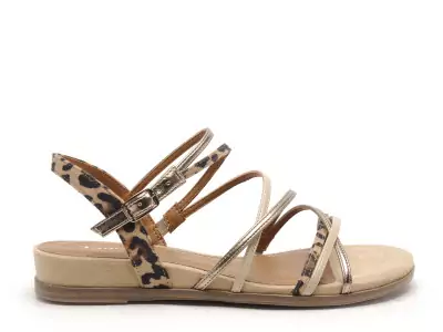 28103 42 Marron Sandales Plates Femme