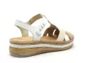 Rieker V0919 Blanc Sandales à Talons Femme