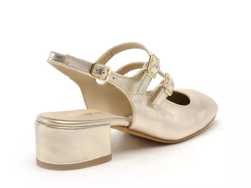 Reqins Escarpin ROSEWOOD Or Escarpins Femme