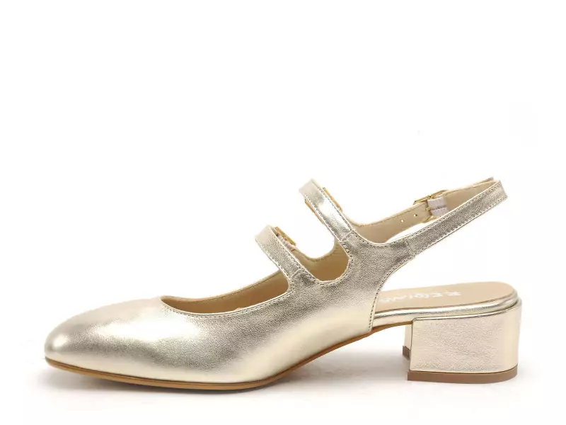 Reqins Escarpin ROSEWOOD Or Escarpins Femme