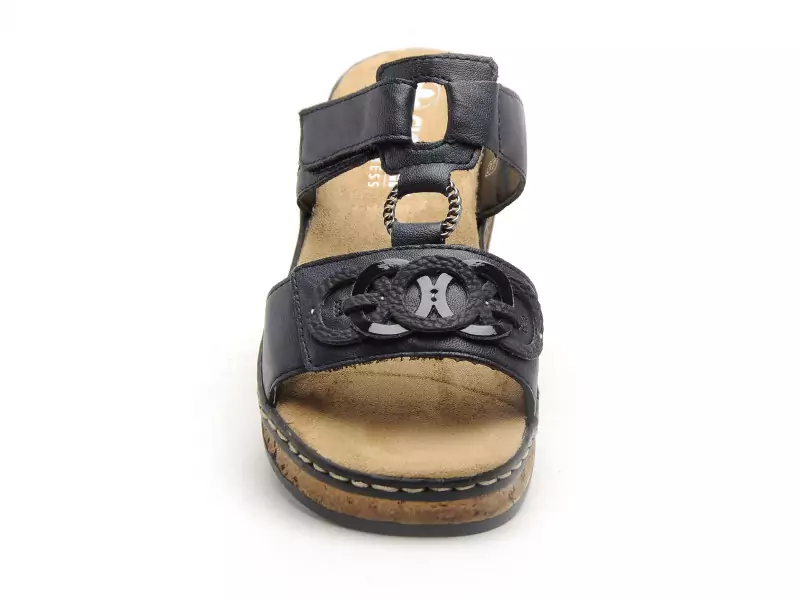 Rieker 62936 Bleu Mules et Sabots à Talons Femme