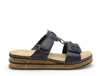 62936 Bleu Mules et Sabots à Talons Femme