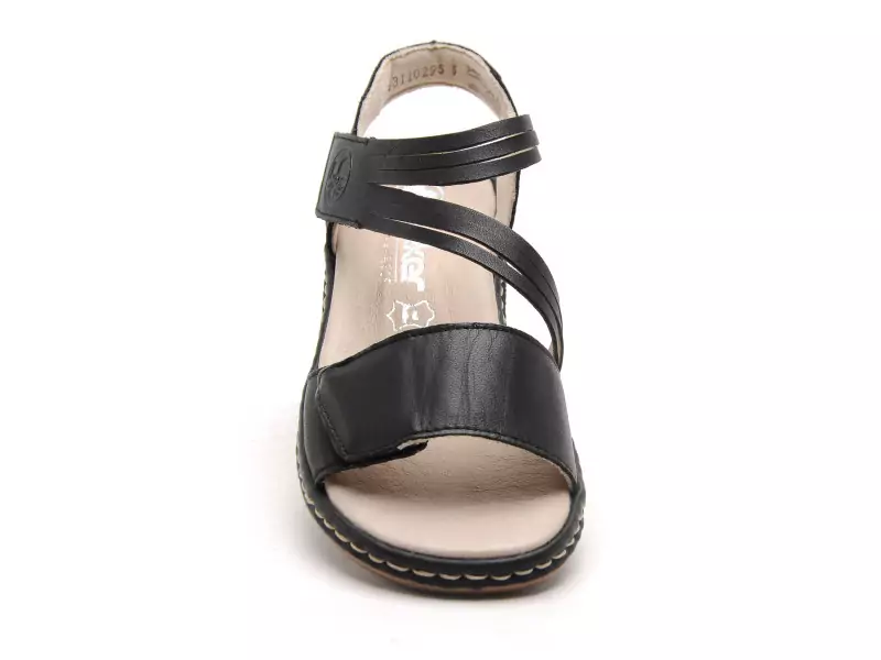 Rieker 65964 Noir Sandales Plates Femme