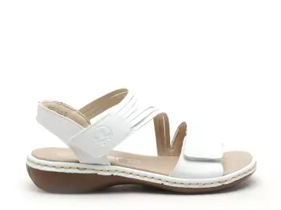 65964 Blanc Sandales Plates Femme