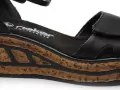 Rieker 68194 Noir Sandales à Talons Femme